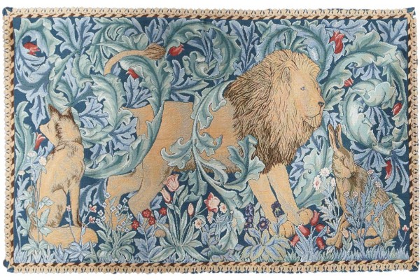 Gobelín Tapisserie "The Forest", lion, William Morris